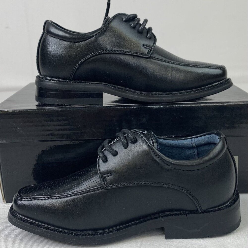 Joseph Allen Toddler Kids Boy's Black Lace Dress Oxfords Shoes Sz 5 New with Box